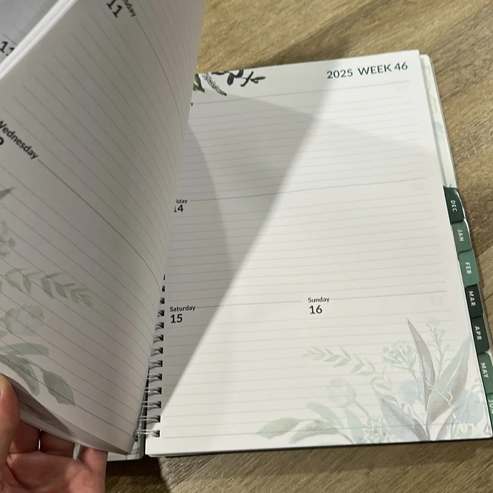 Floral Spiral Planner July 2025-June 2025 nwt